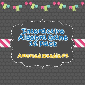 Preview of 12 Algebra Interactive Games Bundle Pack #2