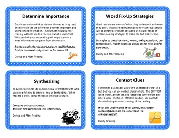 12 Amazing Reading Strategy Cards! by Inspire Dream Create | TpT