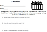 12 Angry Men Movie Questions, Editable DOC, Worksheet PDF,
