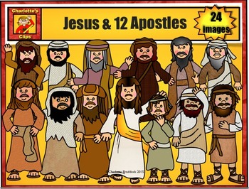 Preview of 12 Apostles and Jesus: Bible Story Series by Charlotte's Clips