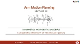 12. Arm Motion Planning