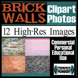 12 BRICK WALL Photos Clipart High Resolution Commercial Ph