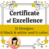 12 Beautiful Certificates of Excellence - Printable End of