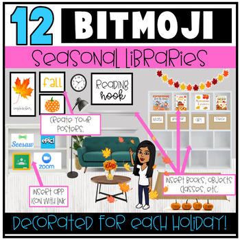 Preview of 12 Bitmoji Seasonal Libraries for Back to School