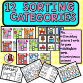 12 Category Sorting Stores & 35 Matching Pictures