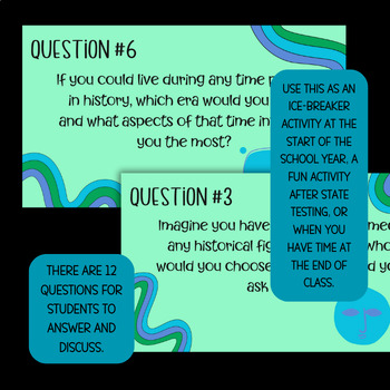 Preview of 12 Choices: Questions for Students in Grades 6-12 and ELD/ELL/ESL