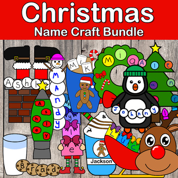 Winter Craft Bundle Editable Name Crafts – Preschool Packets