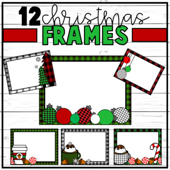 Preview of 12 Christmas Plaid Frames/Borders