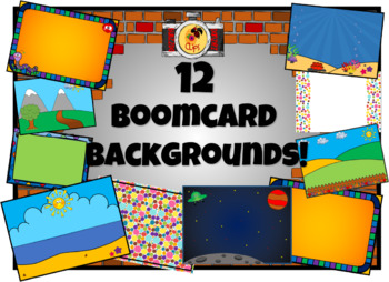Preview of 12 Colorful Boomcard Backgrounds!