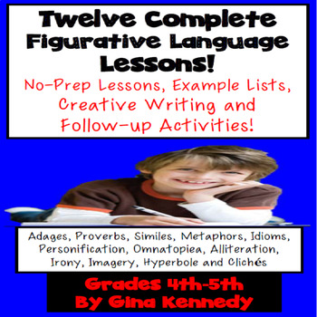 Preview of Figurative Language BUNDLE, 12 Lessons with Activities, Examples, Writing & More