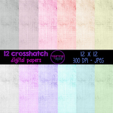 12 Crosshatch Digital Papers Backgrounds Scrapbooking