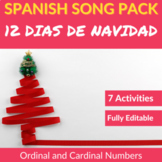 12 Días de Navidad: Spanish Song to Practice Cardinal and 