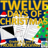 12 DAYS OF CHRISTMAS: Math Problem Solving (4 operations), Tables, Answer Key