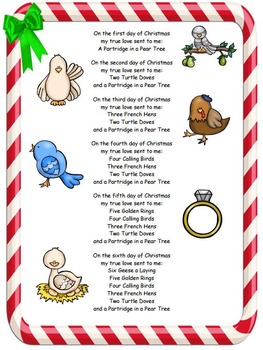 12 Days of Christmas by CC's Classroom Creations | TPT