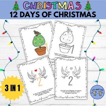 12 Days of Christmas Mini Coloring Book