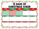 12 Days of Christmas Cheer Calendar