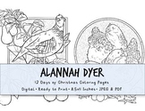 12 Days of Christmas Coloring Pages, Activity, Ready to Pr