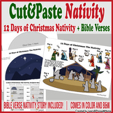 12 Days of Christmas Cut & Paste Nativity Scene | Build Na