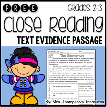 Preview of Finding Text Evidence Free Download