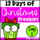 12 Days of Christmas Activities - Freebie 1 - Math Game