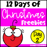Twelve Days of Christmas Activities - Freebie 2 - Math Gam