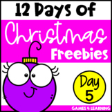 Twelve Days of Christmas Activities - Freebie 5 - Word Match Game