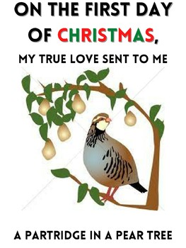 12 Days of Christmas Fun Lyric Cards with Pictures by Teaching With Madison