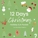 12 Days of Christmas Holiday ELA Activities for Middle and