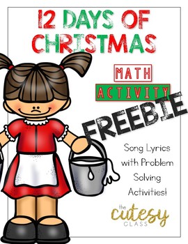 Preview of 12 Days of Christmas Math Activity FREEBIE