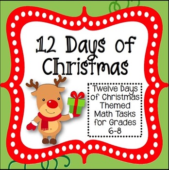 Preview of 12 Days of Christmas Math Tasks