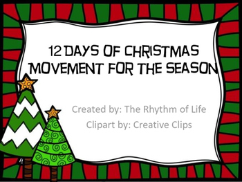 Preview of 12 Days of Christmas-Movement Cards