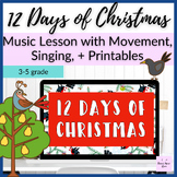 12 Days of Christmas Music Movement, Presentation + Printa