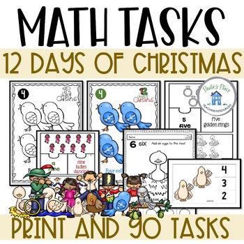 Preview of 12 Days of Christmas Math Activity Pack