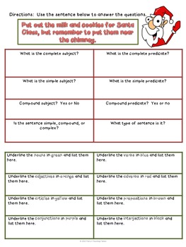 12 Days of Christmas Sentence and Grammar Practice by Terry's Teaching ...