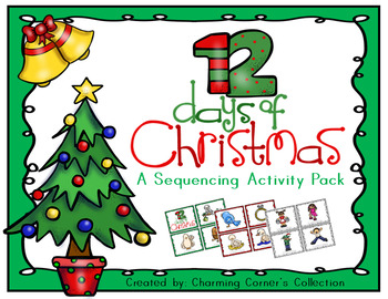 Preview of 12 Days of Christmas Sequencing Activity Pack