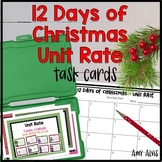 12 Days of Christmas Unit Rate Task Cards