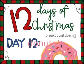 Preview of 12 Days of Christmas (editable and fillable resource)