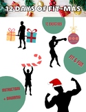 12 Days of Fit-Mas Printable Fitness Cards - With Diagrams