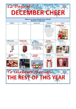 Preview of 12 Days of Winter Cheer(editable resource)