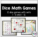 12 Dice Math Games - LOW PREP Kindergarten number sense ma