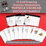 12 Differentiated Enlargement & Grid Drawing Worksheets - 