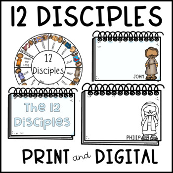 12 Disciples book - 12 Disciples spinner by Upper Grade Prieto | TPT