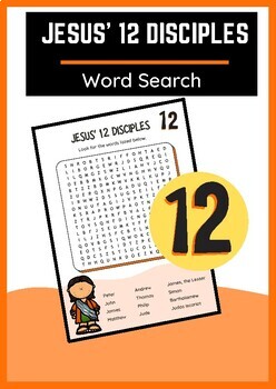 Preview of 12 Disciples of Jesus Word Search