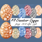 12 Easter eggs with different effect png high Resolution 2