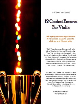 Preview of 12 Coolest Encores for Violin (with Playable Piano Accompaniments)