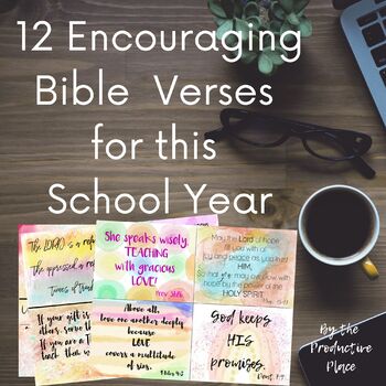 Preview of 12 Encouragement Bible Verses for this School Year