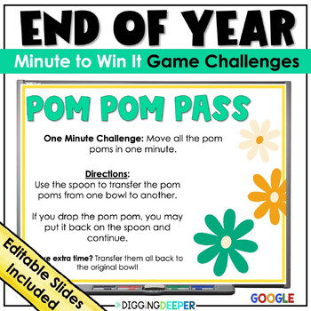 Preview of 12 End of Year Minute to Win it Games