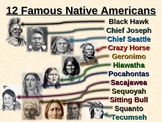 12 Famous Native Americans - Biography Stick Figure Assignments