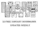 12 Free January Bookmarks