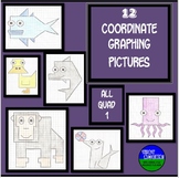 Coordinate Graphing Animals Cartoon Packet!  All in quadrant one